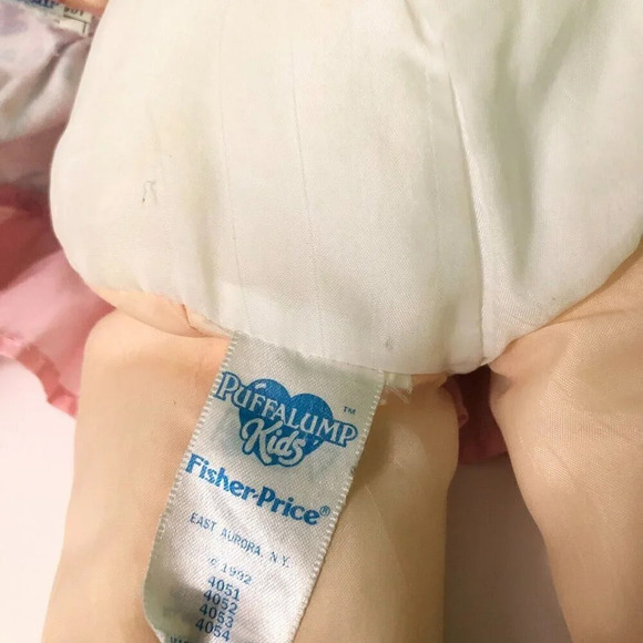 Vintage 1992 Puffalump Kid Girl Blonde Hair Pink Outfit 15 Inch Doll TLC - Picture 10 of 16